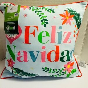 16x16 Mainstays Holiday Pillow with Festive Colors